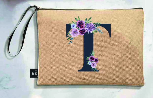 Bolso de mano letra t una pieza (diseño variado) (25×18×1 )